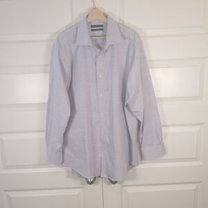 Saks Fifth Avenue Blue and White Stripe Slim Fit Dress